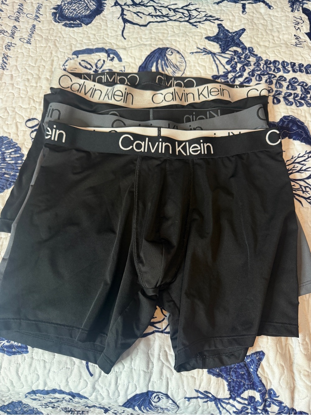 Calvin Klein Black & Gray Men's Boxer Briefs - 3 Pack